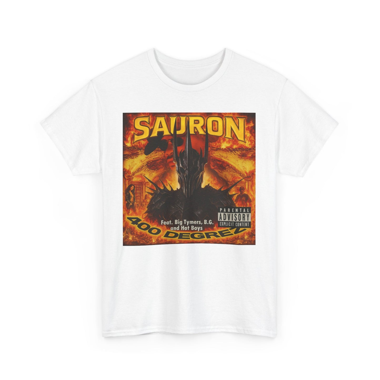 Sauron 400 Degree Unisex Heavy Cotton Tee, Streetwear Shirt, Graphic Tee, Casual Outfit, Gift for Music Lovers