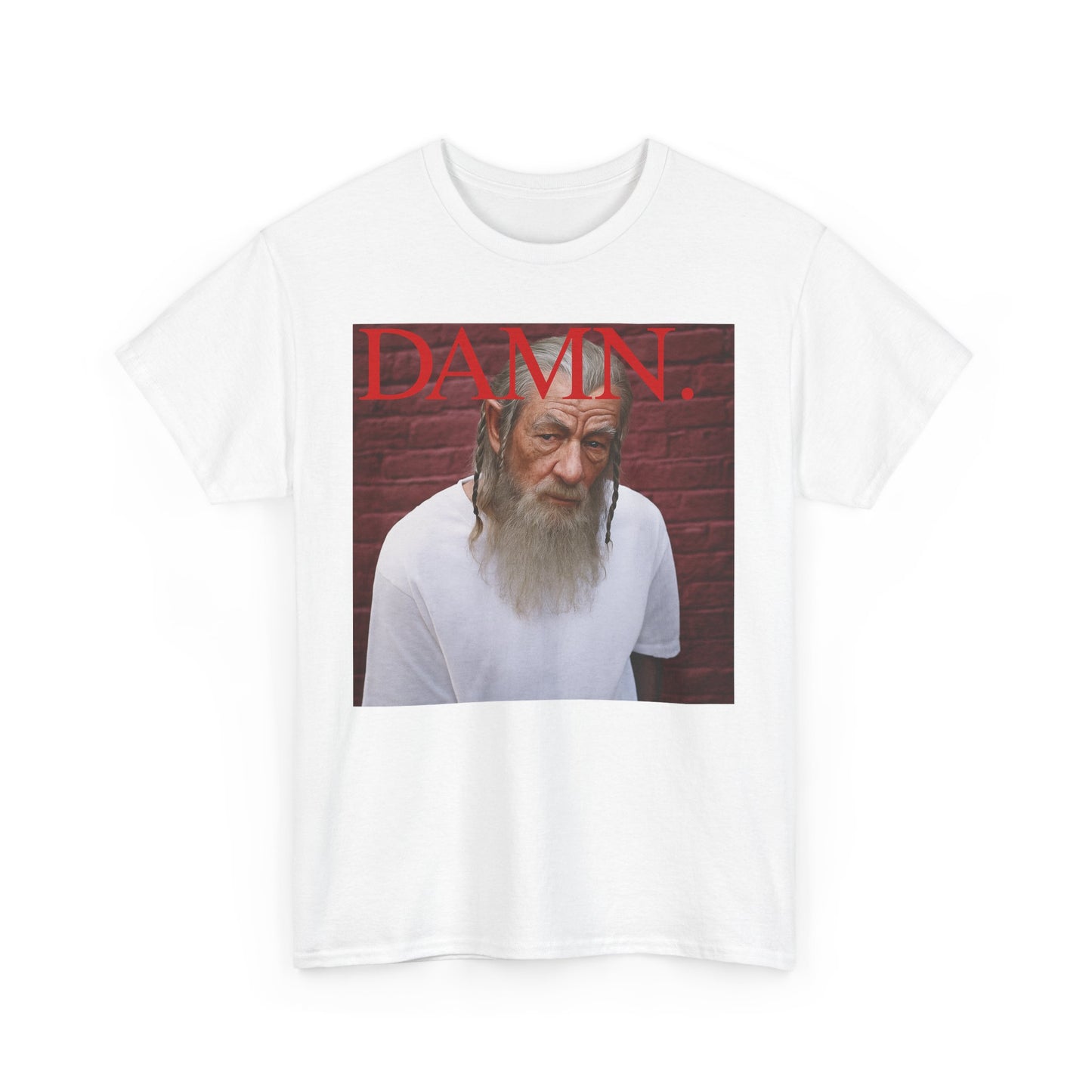 Damn | Gandalf Graphic Unisex Heavy Cotton Tee, Casual Streetwear, Comfortable Everyday Wear, Trendy Gift, Statement Tee, Hip-Hop Style