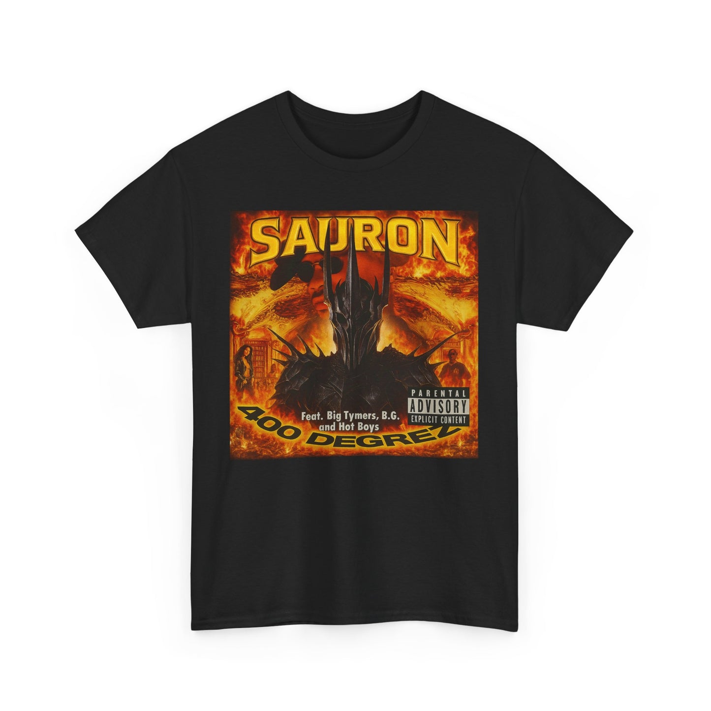 Sauron 400 Degree Unisex Heavy Cotton Tee, Streetwear Shirt, Graphic Tee, Casual Outfit, Gift for Music Lovers