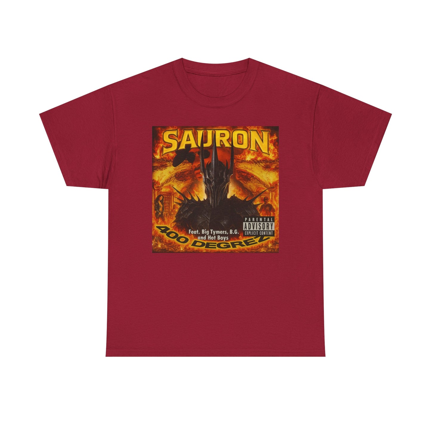 Sauron 400 Degree Unisex Heavy Cotton Tee, Streetwear Shirt, Graphic Tee, Casual Outfit, Gift for Music Lovers
