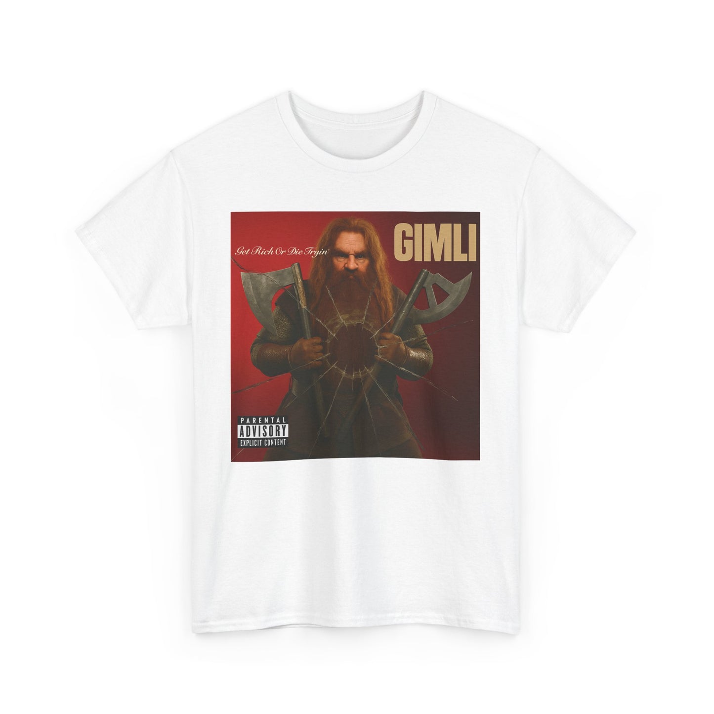 50 Cent | Gimli Graphic Tee, Fantasy T-Shirt, Unisex Cotton Shirt, Music Inspired Apparel, Gift for Cosplayers, Movie Lover Gear