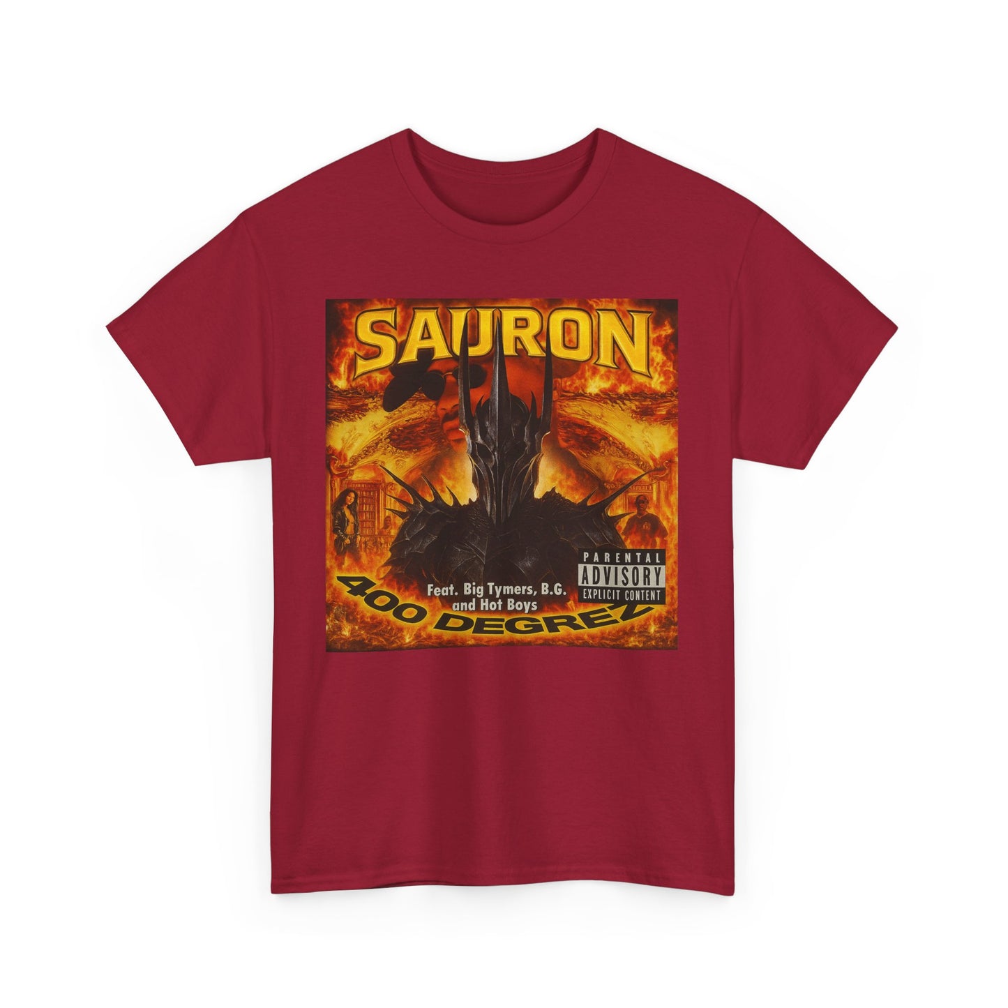 Sauron 400 Degree Unisex Heavy Cotton Tee, Streetwear Shirt, Graphic Tee, Casual Outfit, Gift for Music Lovers