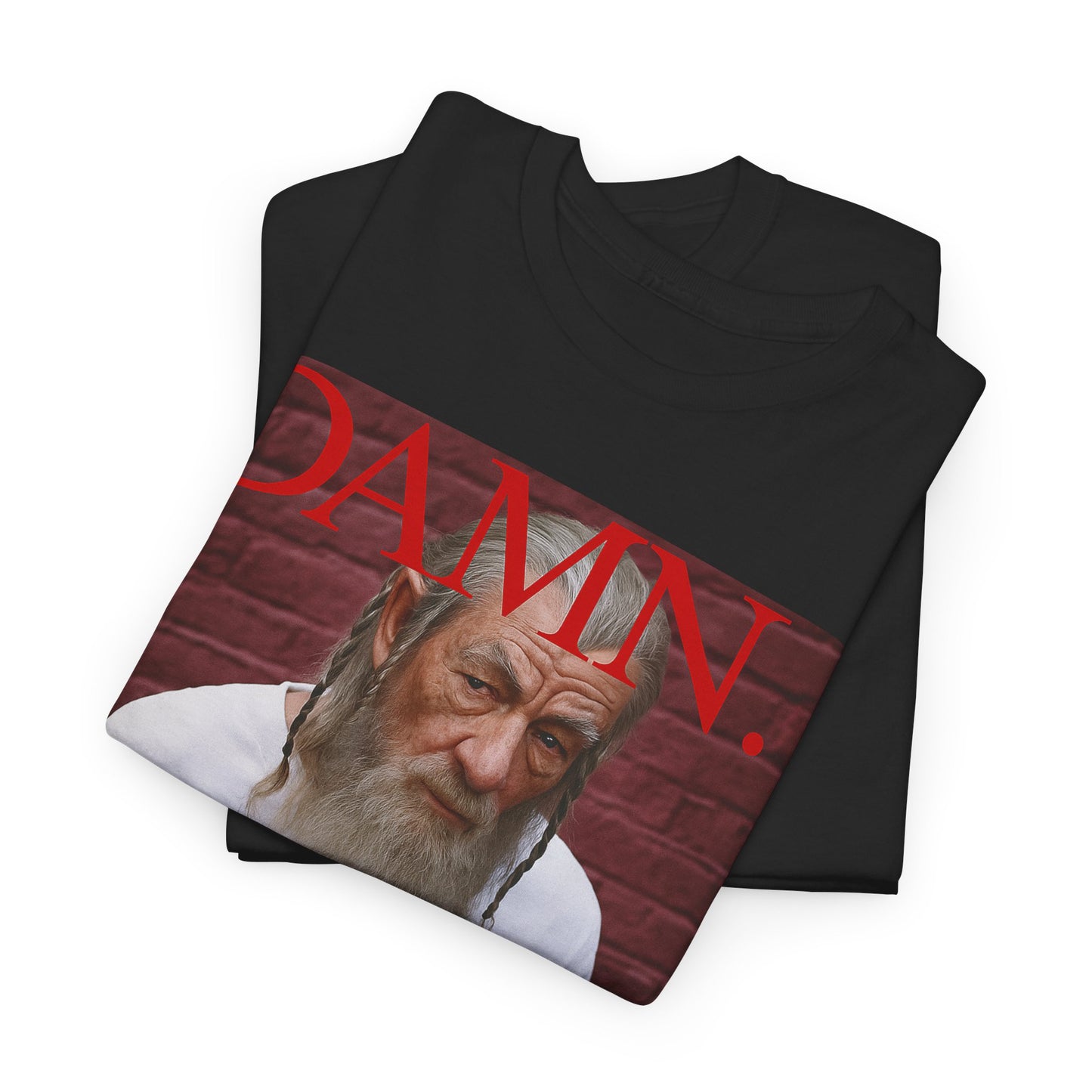 Damn | Gandalf Graphic Unisex Heavy Cotton Tee, Casual Streetwear, Comfortable Everyday Wear, Trendy Gift, Statement Tee, Hip-Hop Style