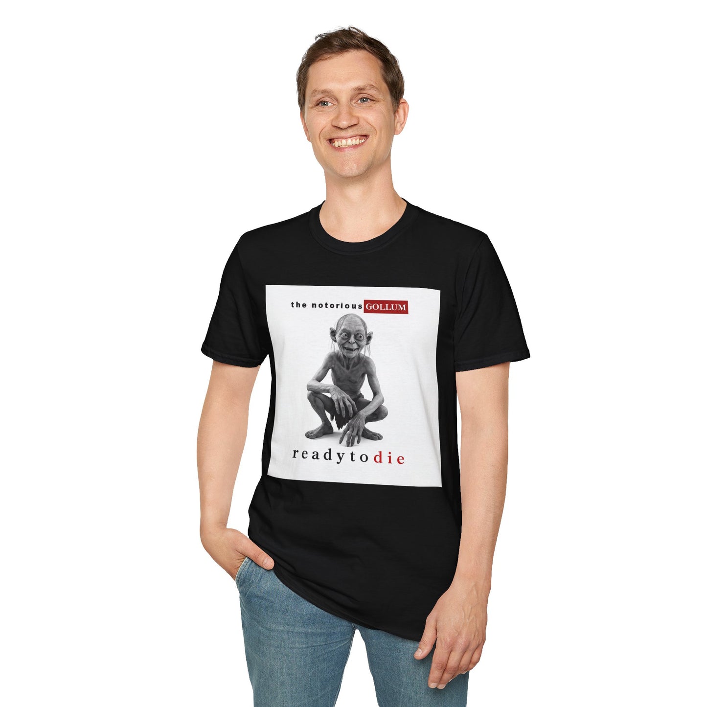 Notorious Gollum Unisex Softstyle T-Shirt, Vintage Graphic Tee, Creative Gift, Streetwear, Casual Style, Halloween Costume