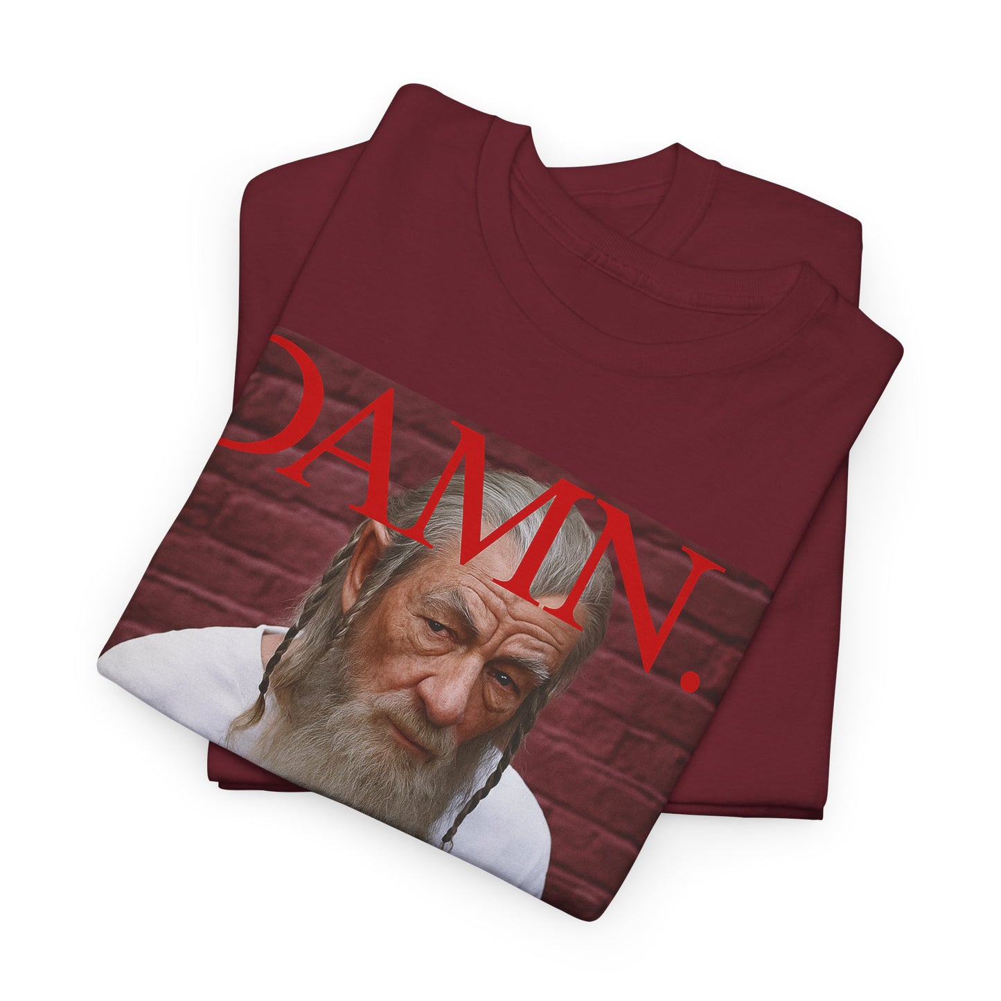 Damn | Gandalf Graphic Unisex Heavy Cotton Tee, Casual Streetwear, Comfortable Everyday Wear, Trendy Gift, Statement Tee, Hip-Hop Style